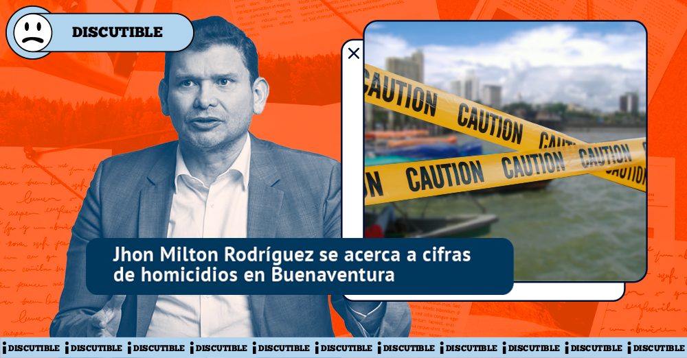 Jhon Milton Rodríguez se acerca a cifras de homicidios en Buenaventura